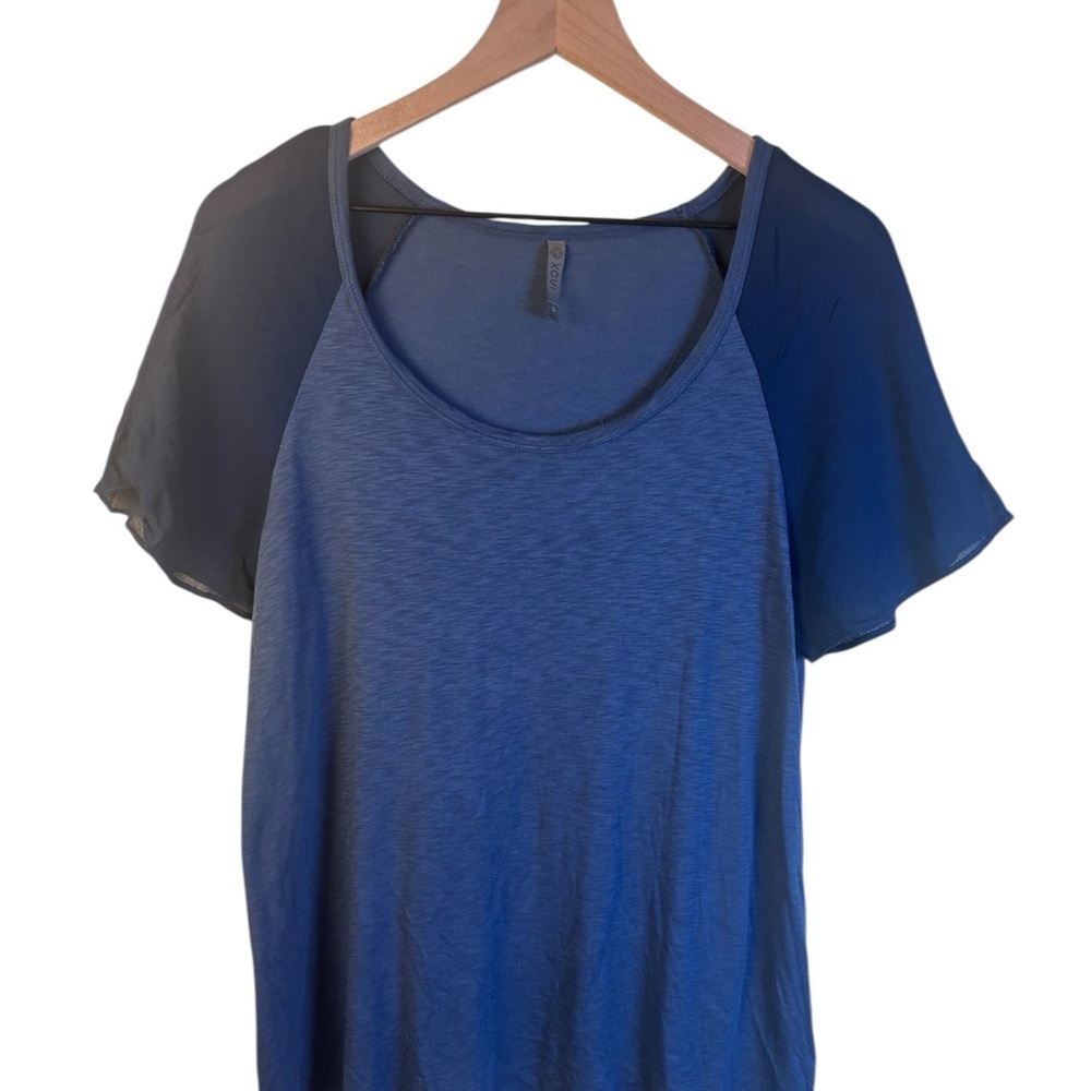 XCVI Blue Raglan Sleeve  Women's Top Size Small
